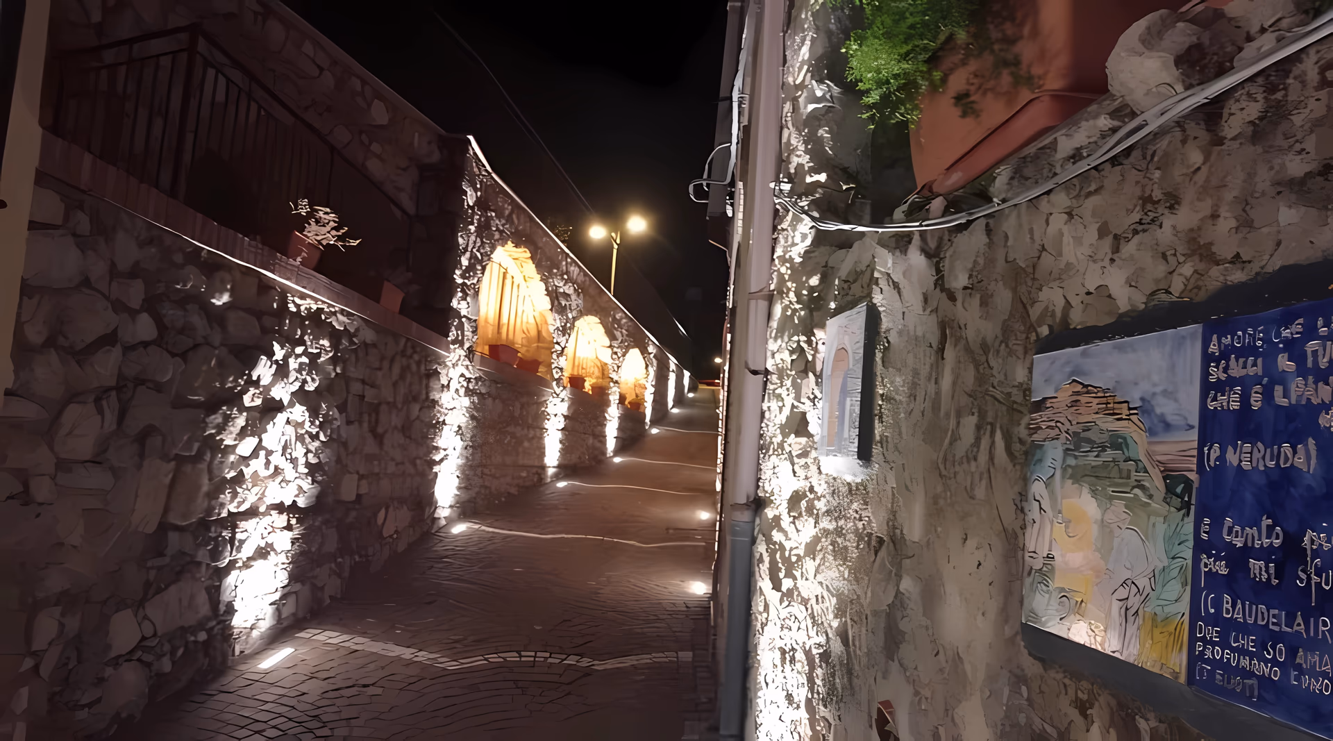 Stone alleys of the old village of Trentinara
