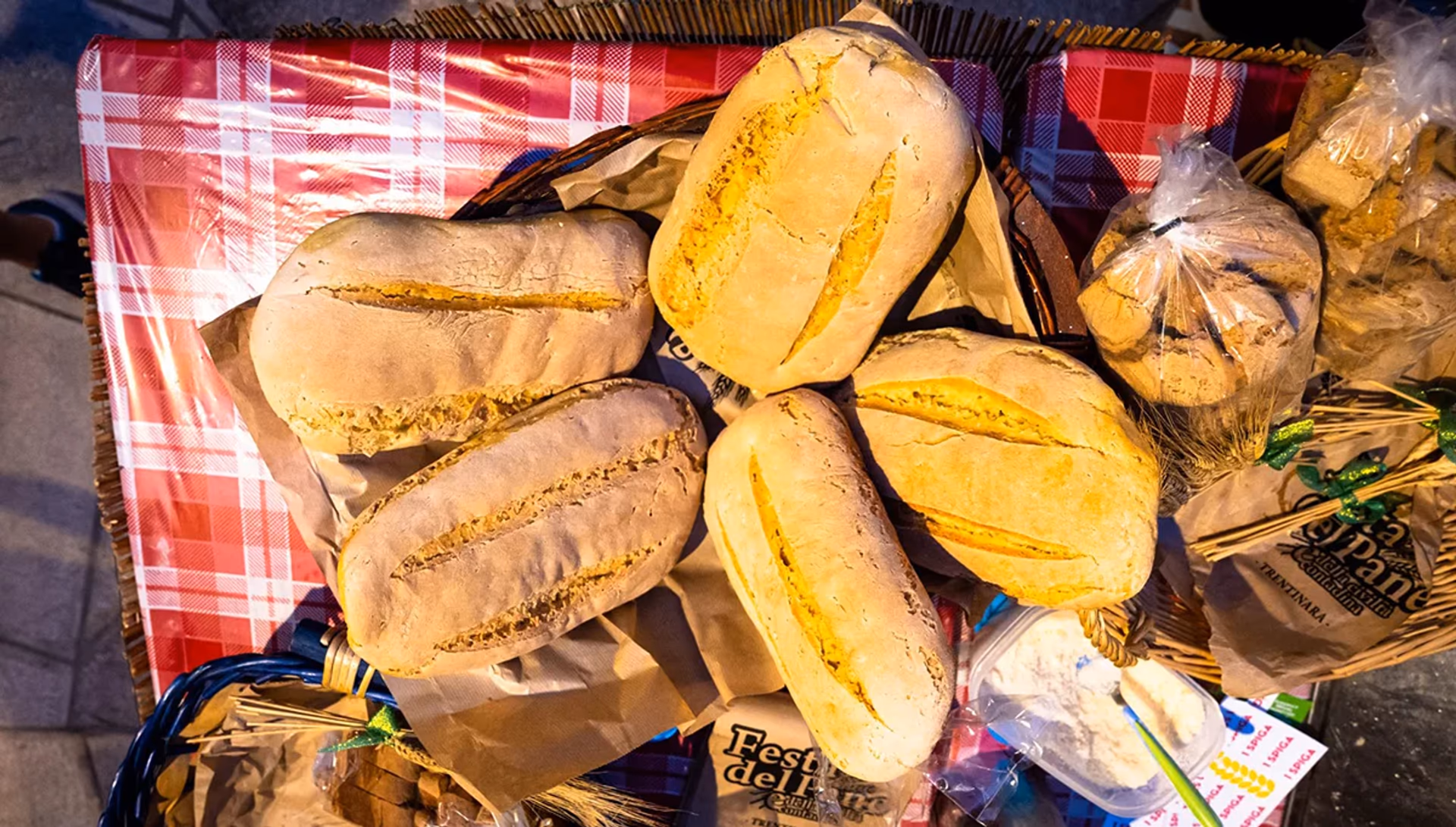 Freshly baked Trentinara De.Co. bread